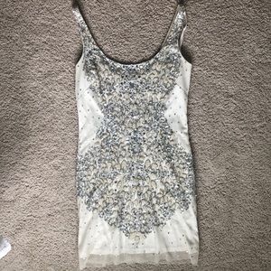 Adrianna Papell Beaded Mini Dress